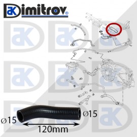 Водно съединение Opel Astra F Astra G Combo Corsa A Corsa B Corsa C Vectra A Vectra B